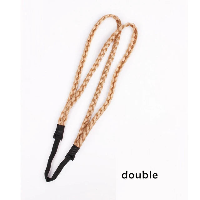 Fashion Hair Accessories Personality Double Elastic Twist Braided Wig Headband
