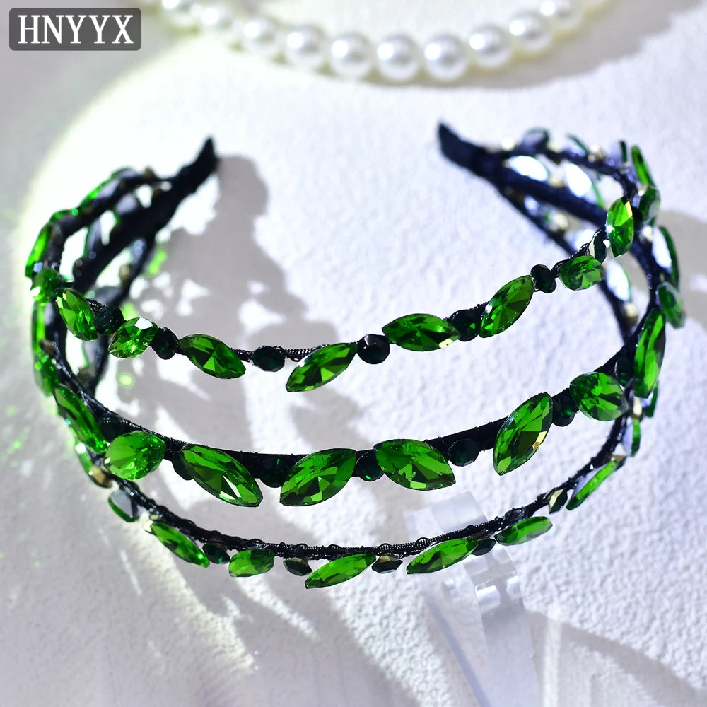 HNYYX Rhinestone Headband Multiple Rows
