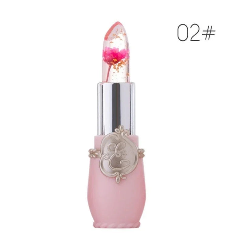 Moisturizer Lip Gloss Transparent Jelly Flower Lipstick