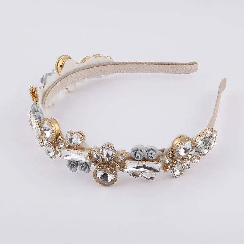 Colorful Rhinestone Headband Baroque Inlaid