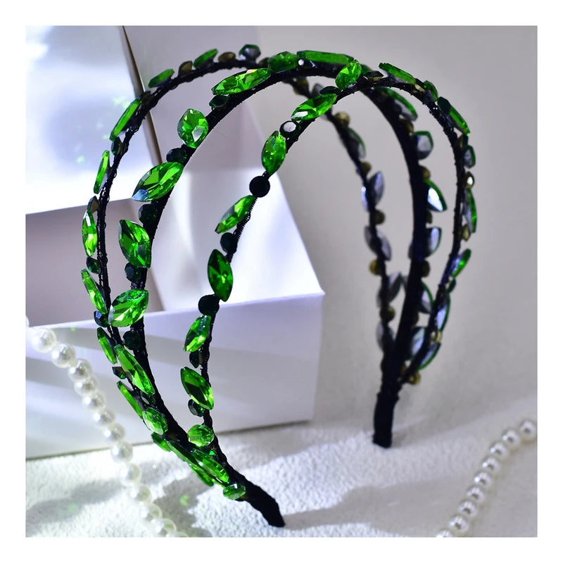 HNYYX Rhinestone Headband Multiple Rows