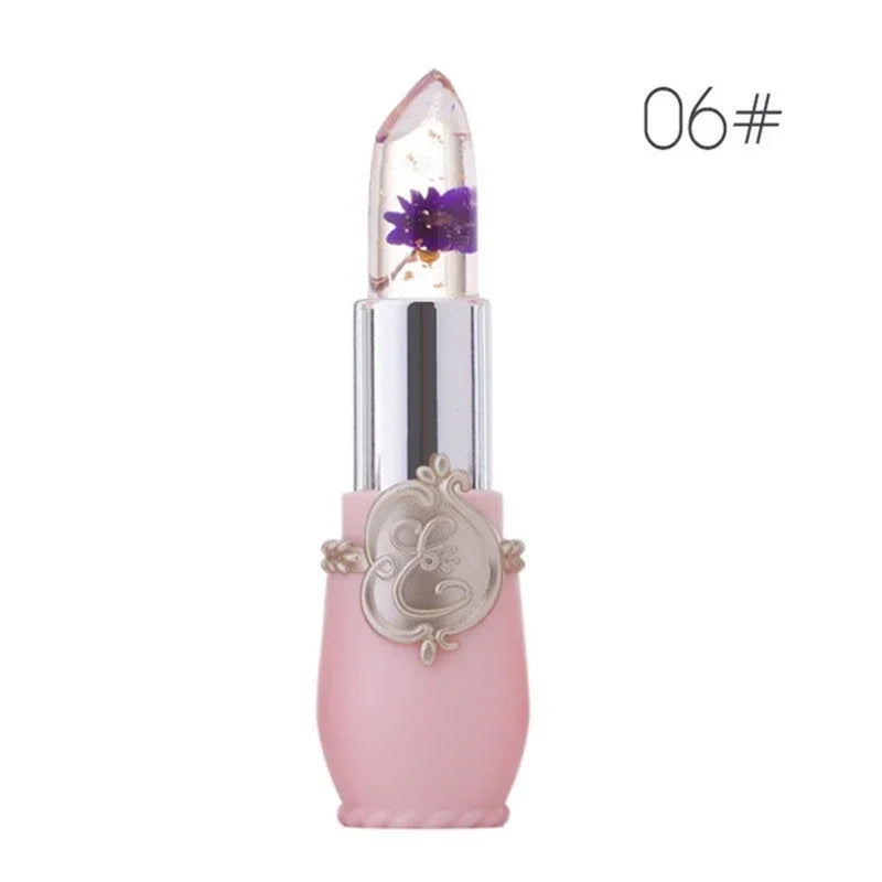 Moisturizer Lip Gloss Transparent Jelly Flower Lipstick