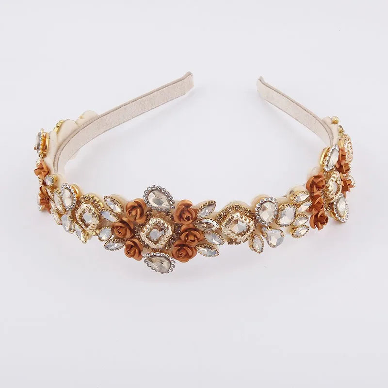 Colorful Rhinestone Headband Baroque Inlaid