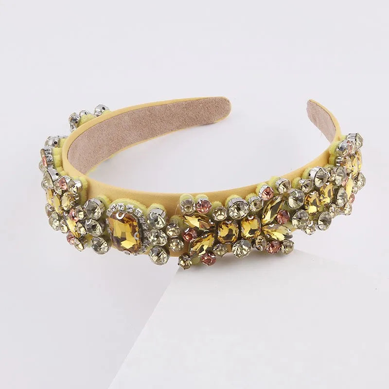 Colorful Rhinestone Headband Baroque Inlaid