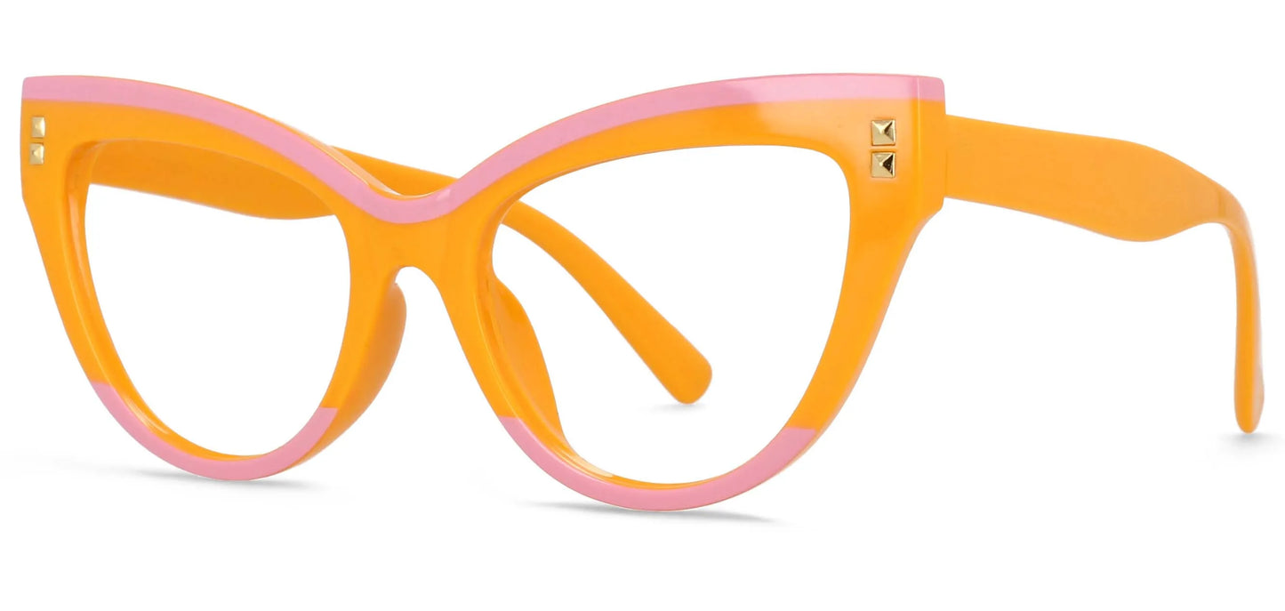 R55337 Big Frame Cat's Eye Glasses