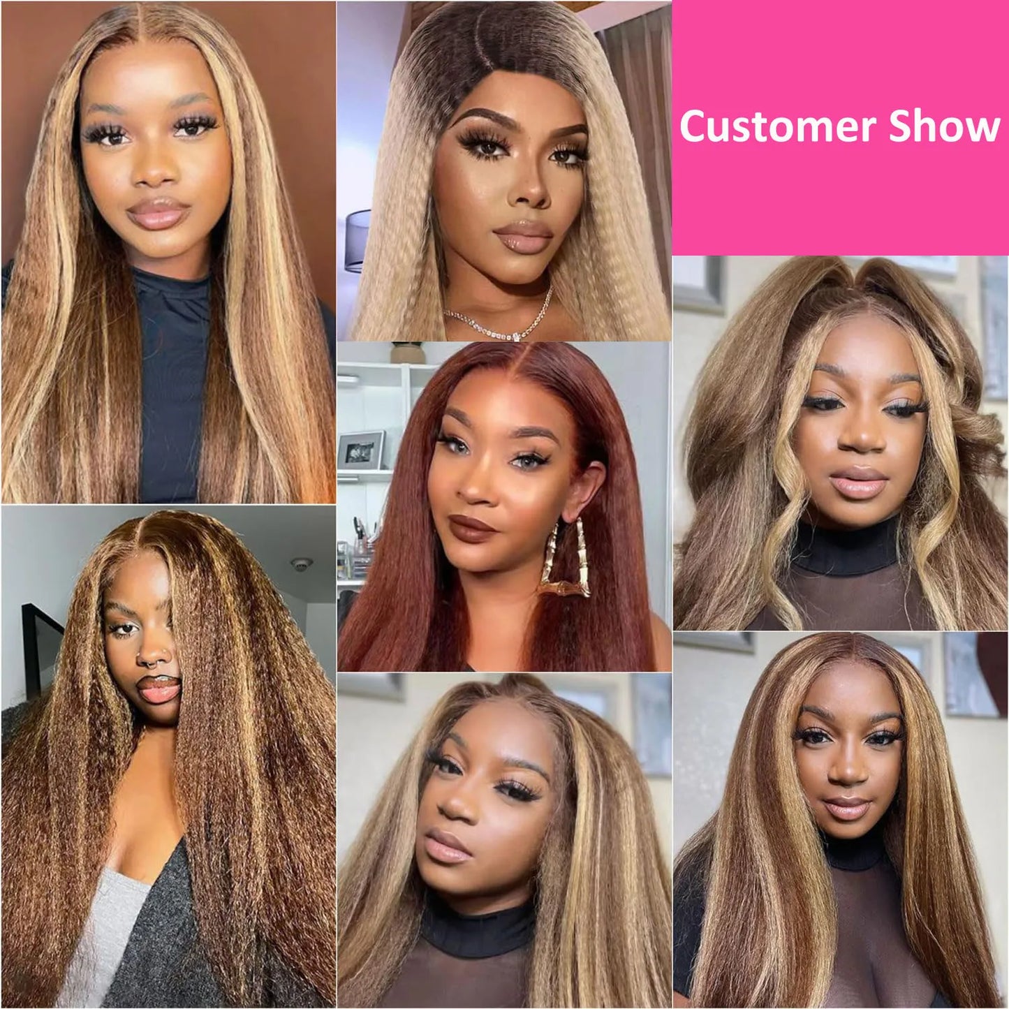 Kinky Straight Lace Frontal Human Hair Wigs