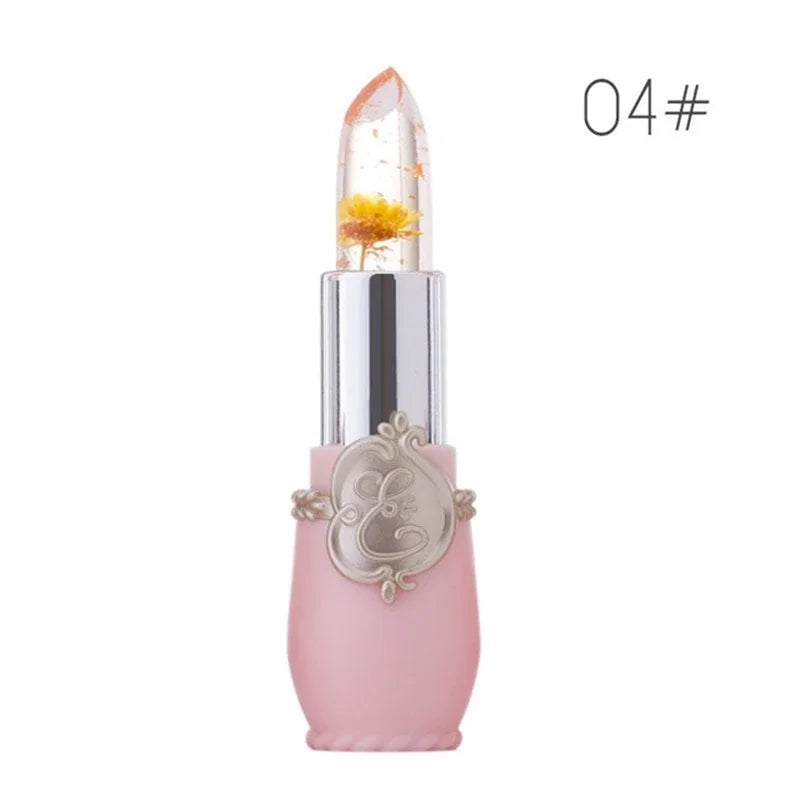 Moisturizer Lip Gloss Transparent Jelly Flower Lipstick