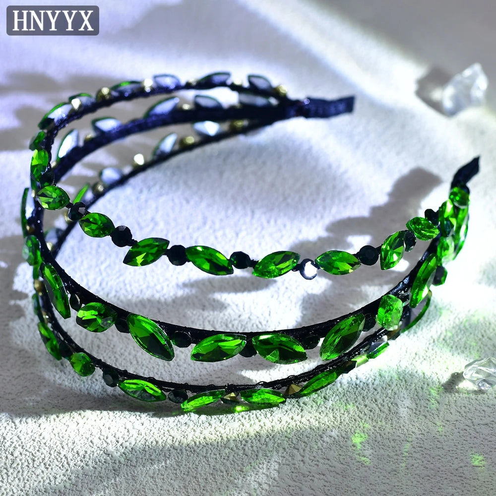 HNYYX Rhinestone Headband Multiple Rows