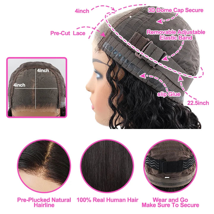 Glueless Ready to Go Lace Closure Wig