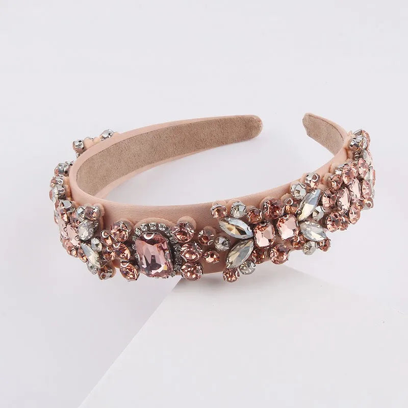 Colorful Rhinestone Headband Baroque Inlaid