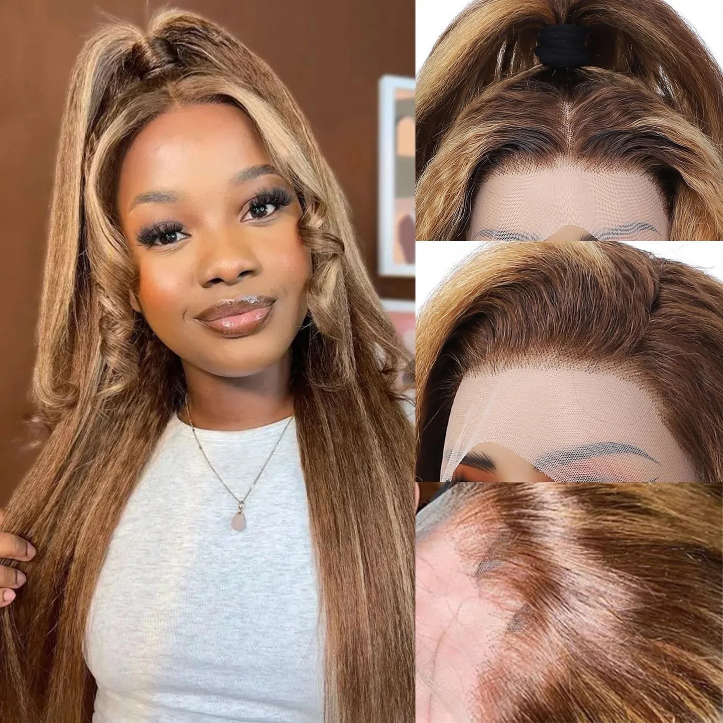 Kinky Straight Lace Frontal Human Hair Wigs