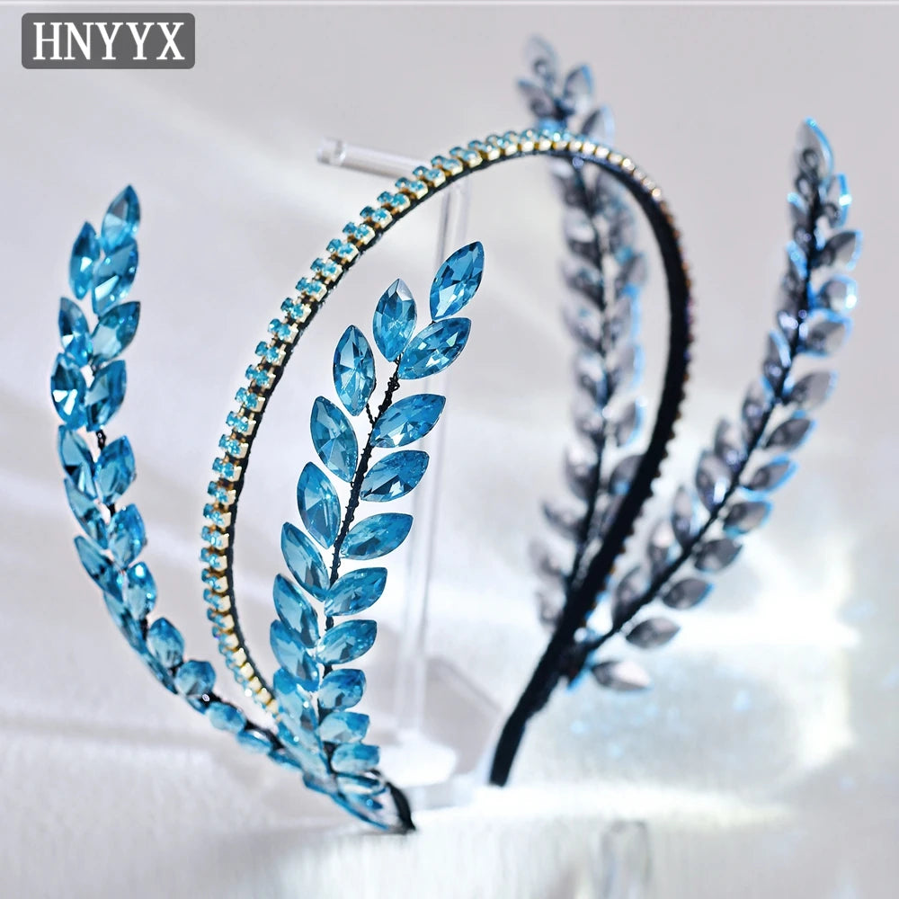 HNYYX Shiny Pink Full Rhinestone Princess Headband