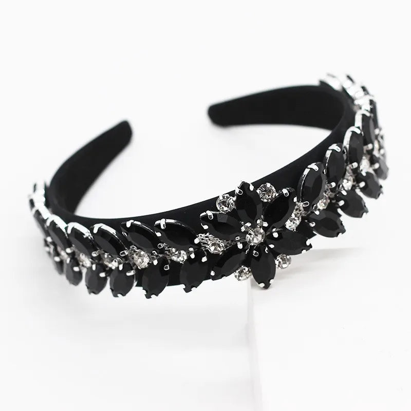 Colorful Rhinestone Headband Baroque Inlaid