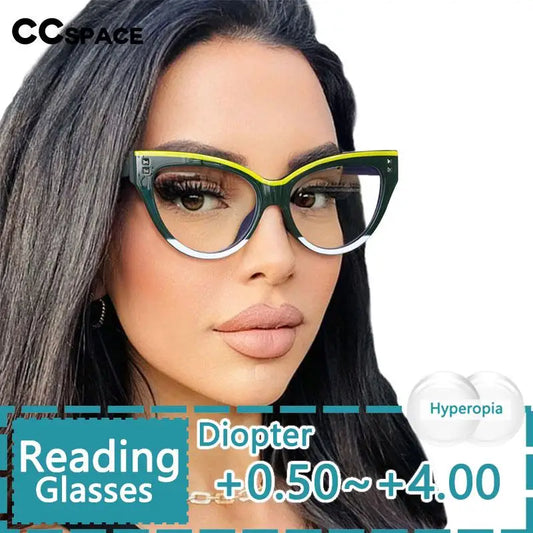 R55337 Big Frame Cat's Eye Glasses