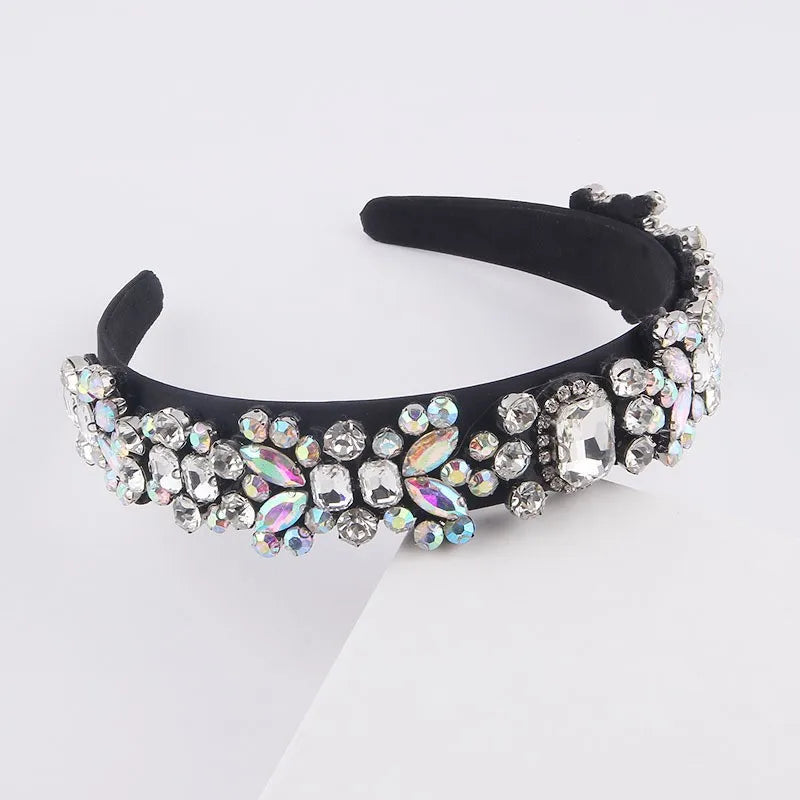 Colorful Rhinestone Headband Baroque Inlaid