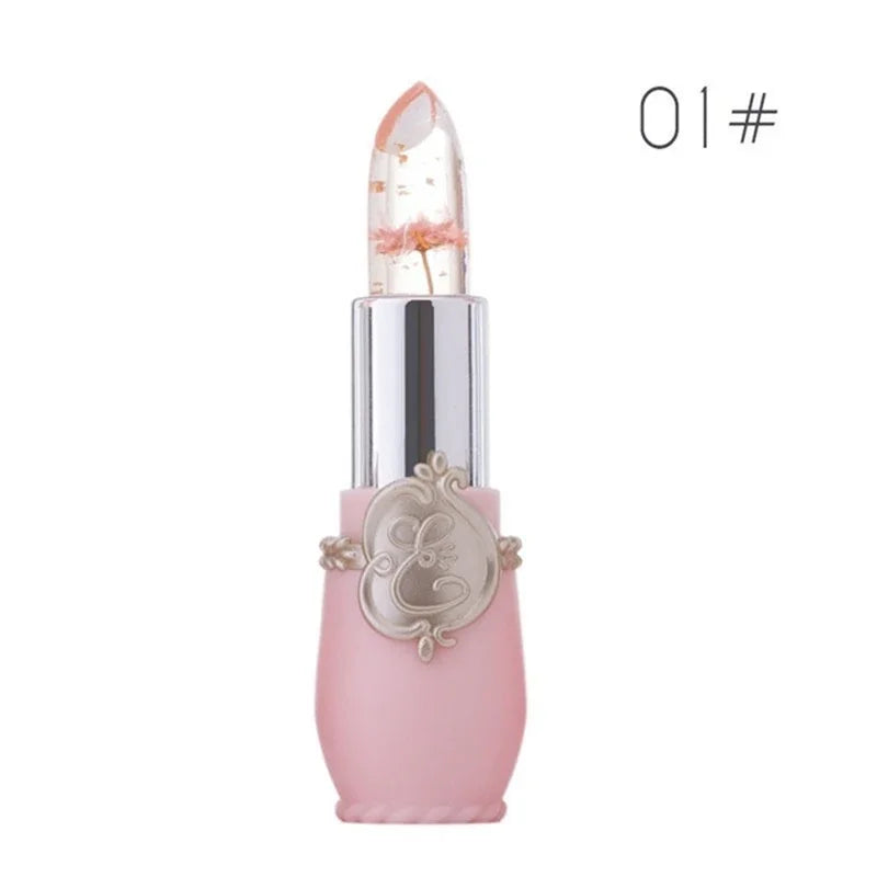 Moisturizer Lip Gloss Transparent Jelly Flower Lipstick