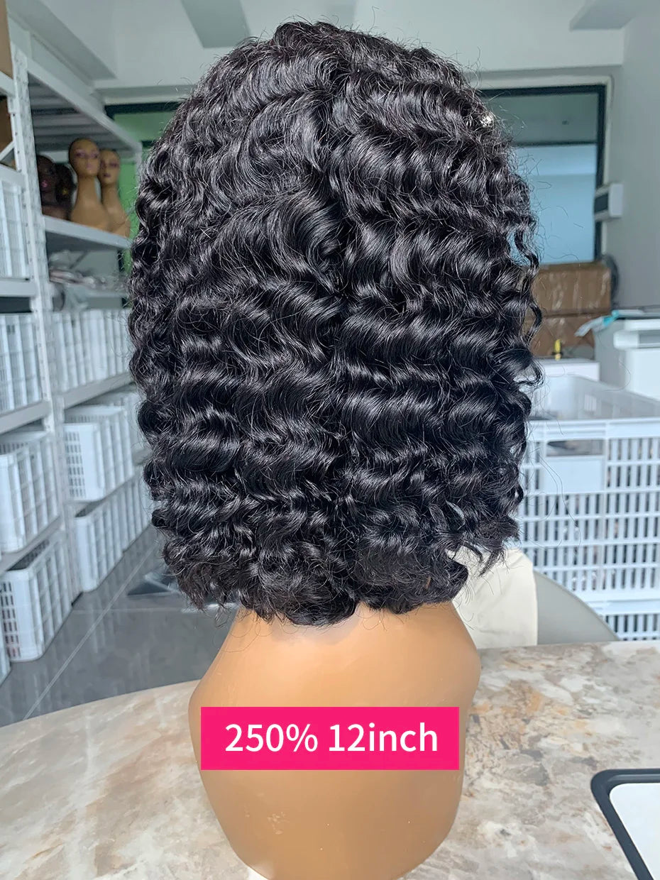 Double Drawn Deep Wave Frontal Wig
