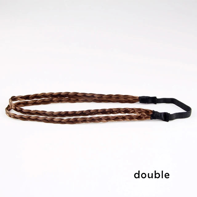 Fashion Hair Accessories Personality Double Elastic Twist Braided Wig Headband