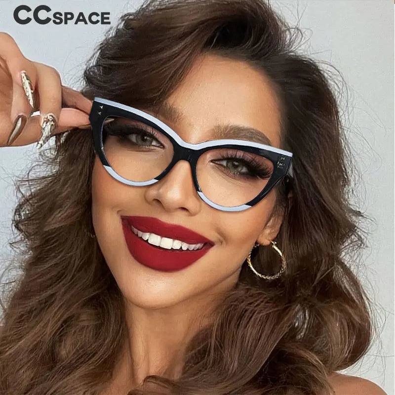 R55337 Big Frame Cat's Eye Glasses