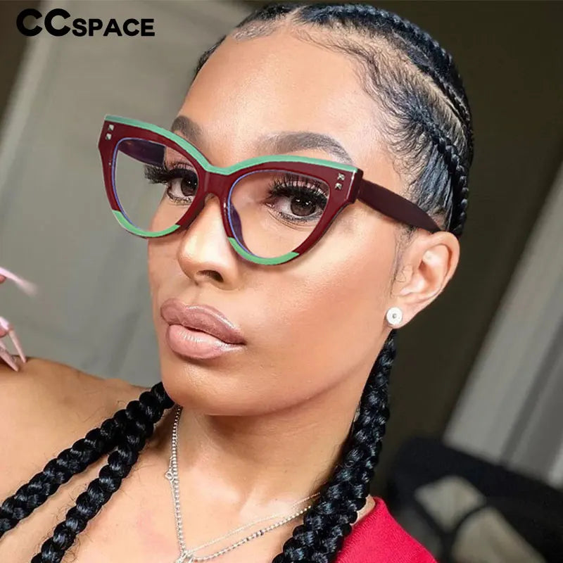 R55337 Big Frame Cat's Eye Glasses