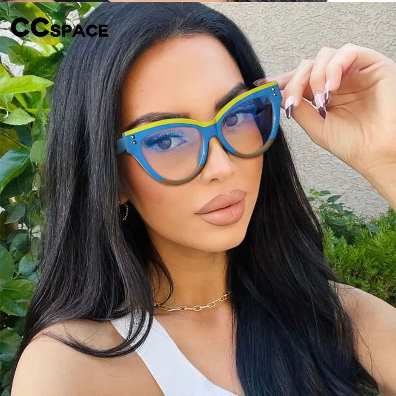 R55337 Big Frame Cat's Eye Glasses