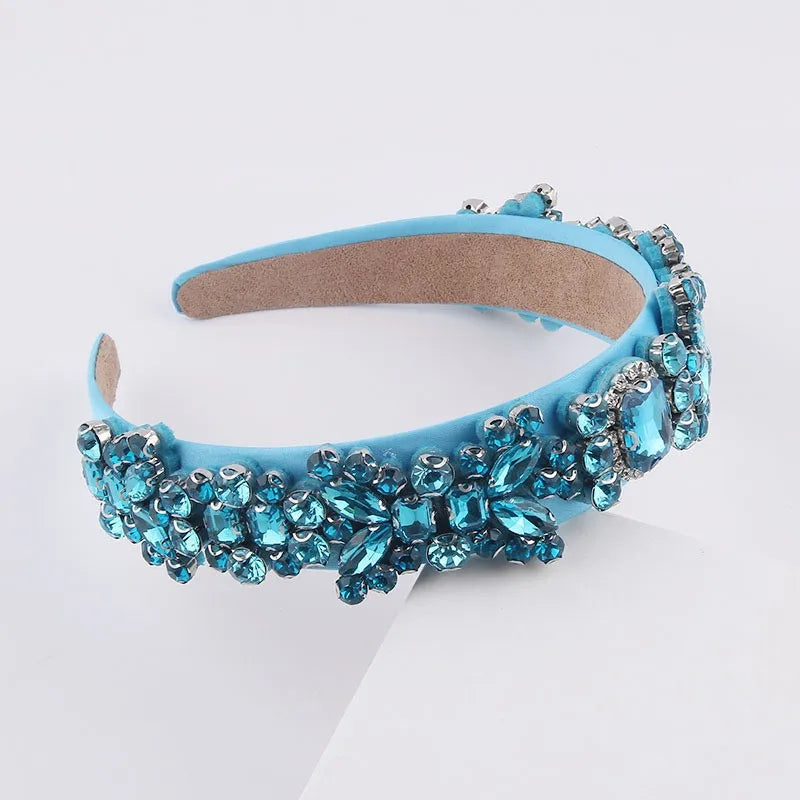 Colorful Rhinestone Headband Baroque Inlaid