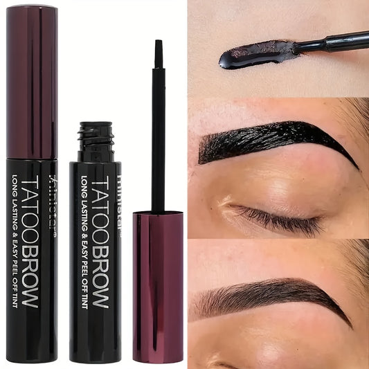 3-piece semi-permanent eyebrow gel set with black and brown shades