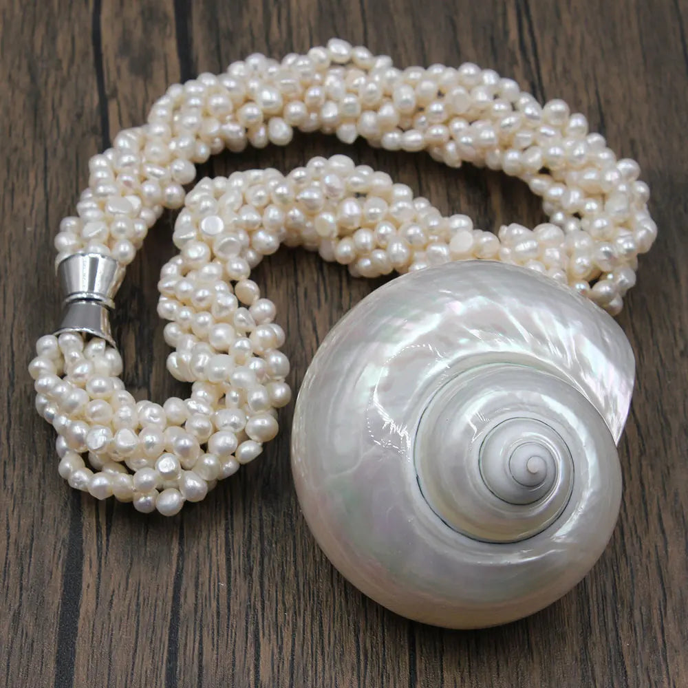 GuaiGuai Jewelry 7 Strands Real Freshwater White Keshi Pearl Necklace