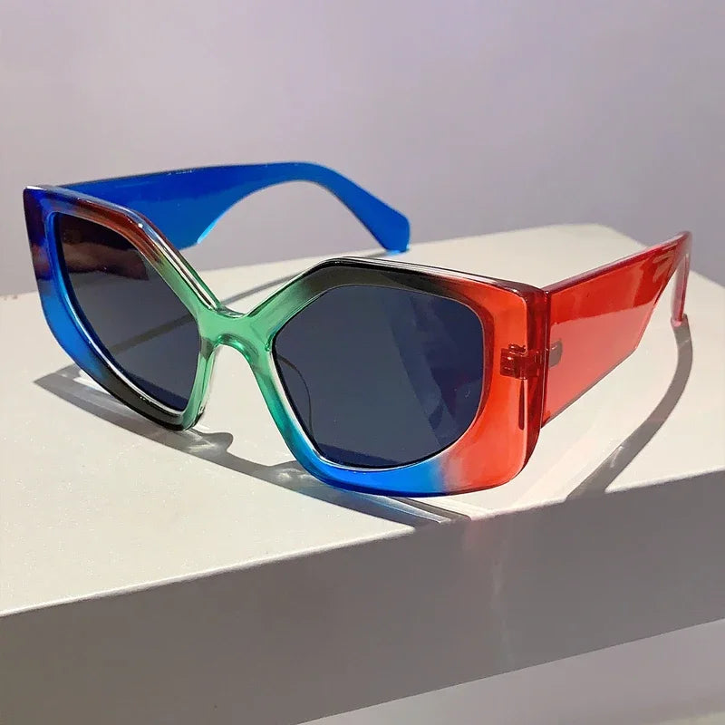 KAMMPT Polygon Vintage Multi Gradient Candy Color Shades