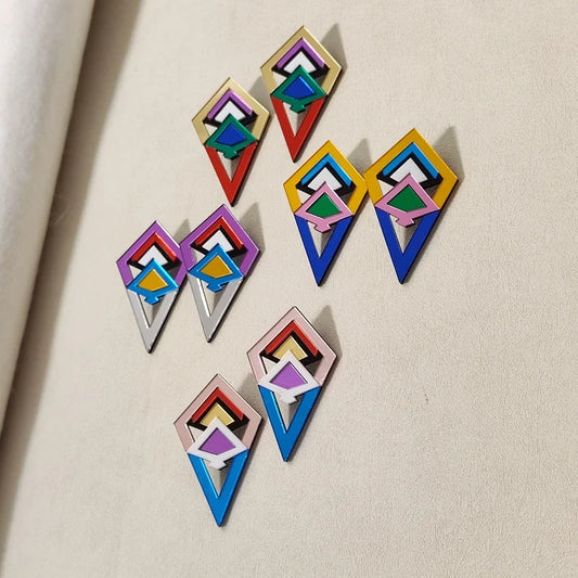 KUGUYS Vintage Geometric Earrings