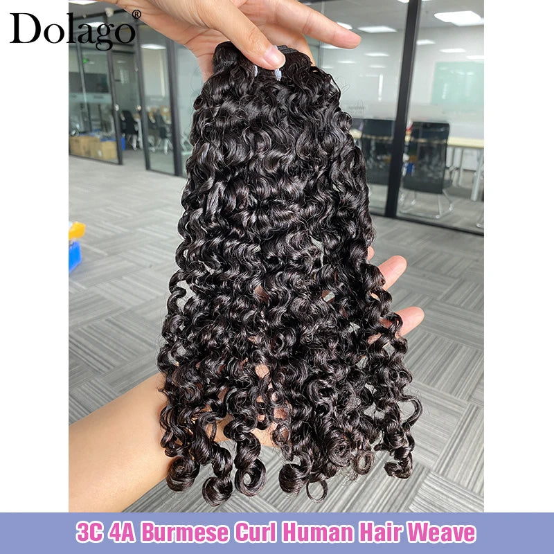 3C 4A Burmese Curly Hair Bundles - Virgin Human Hair Weft