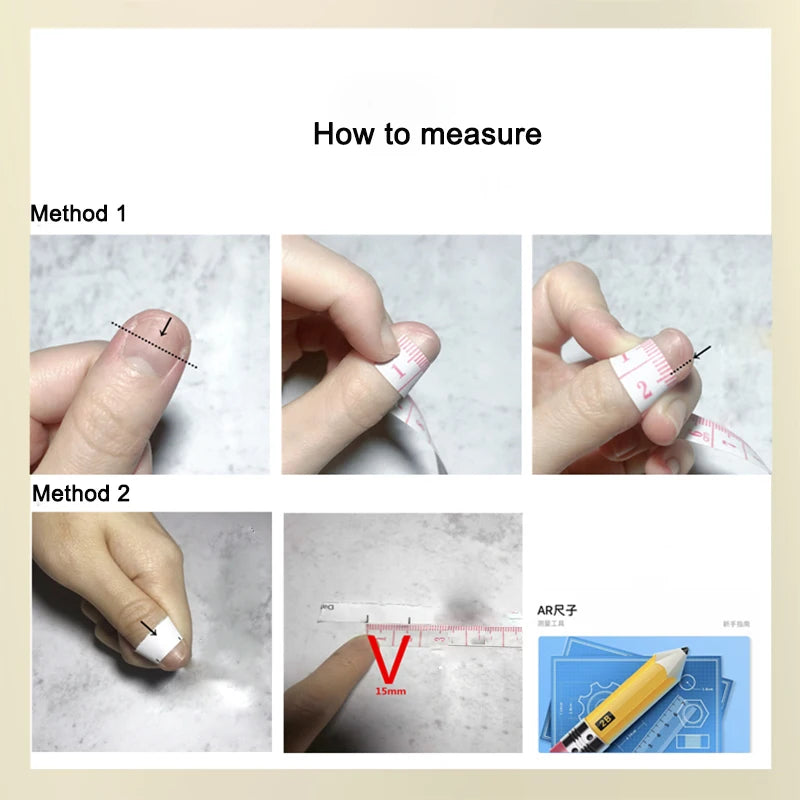 Handmade French Fake Acrylic Press On Nails With Design Nails Art