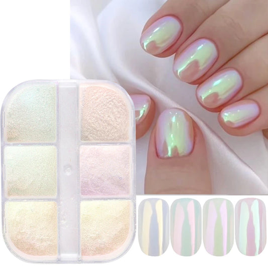 Moonlight Mirror Nails Powder - Metallic Chrome Effect Pigments