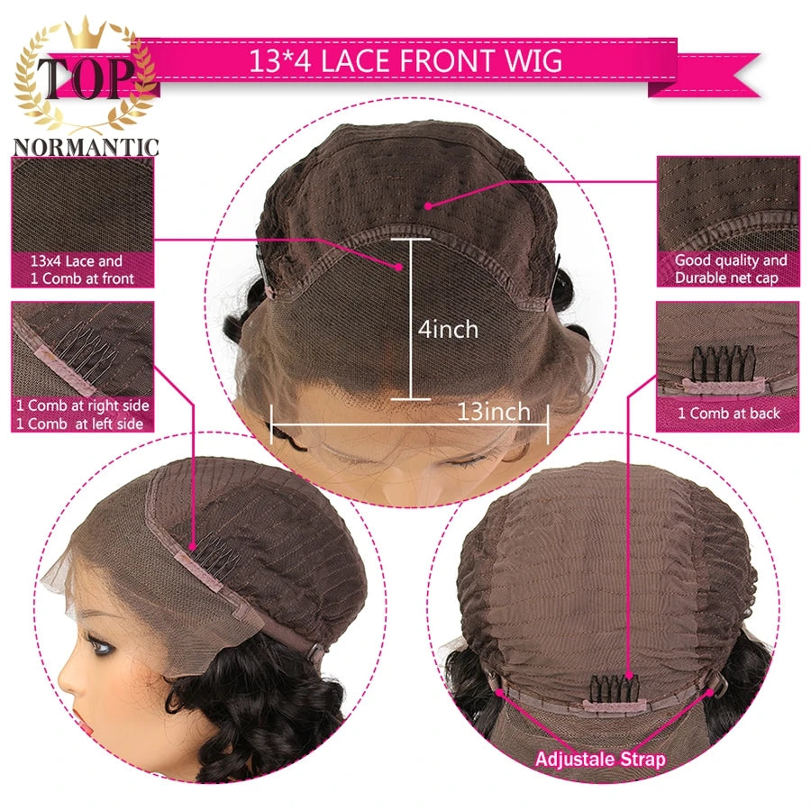 Topnormantic Ombre Color Loose Deep Wave Wig