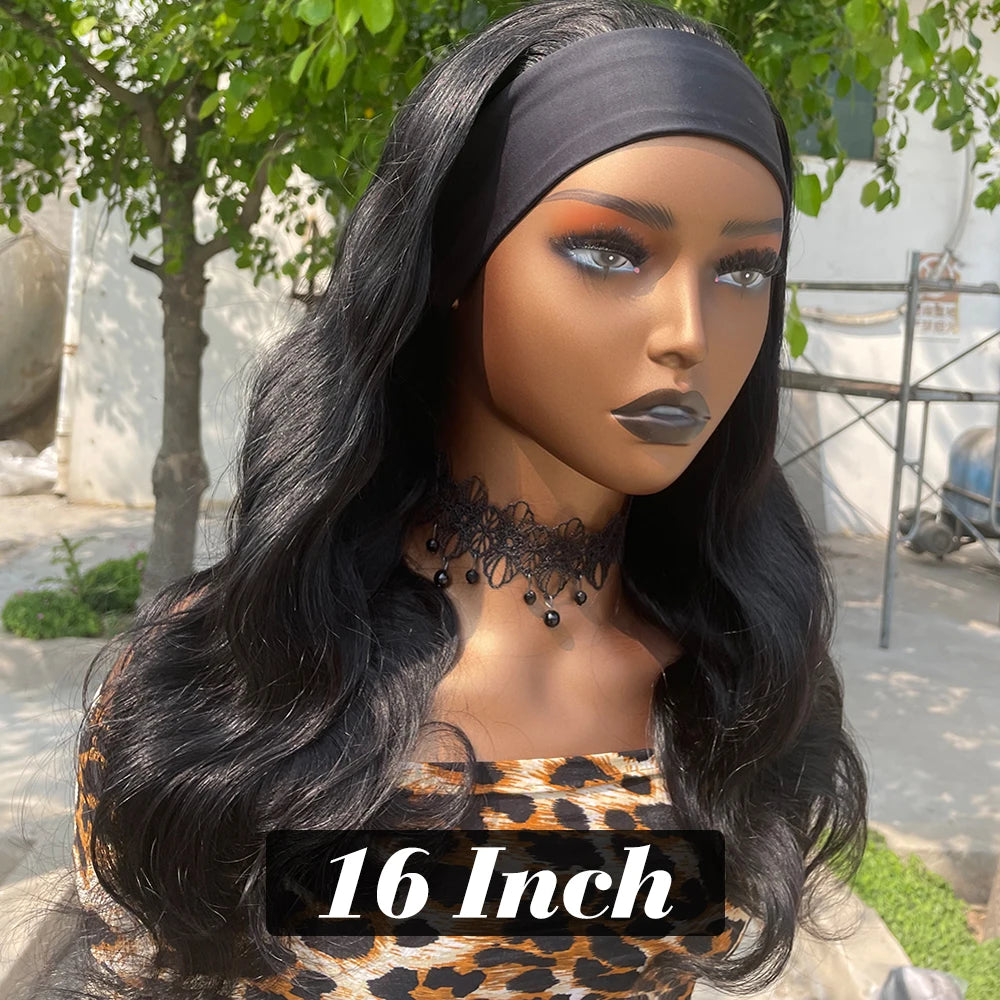 KEILANTRA Headband Human Hair Body Wave Wig - 180%