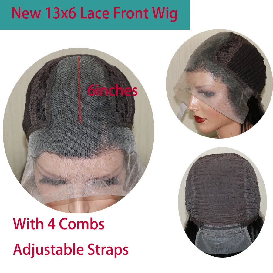 Eversilky Lace Front Human Hair Wigs with Bangs & Highlights