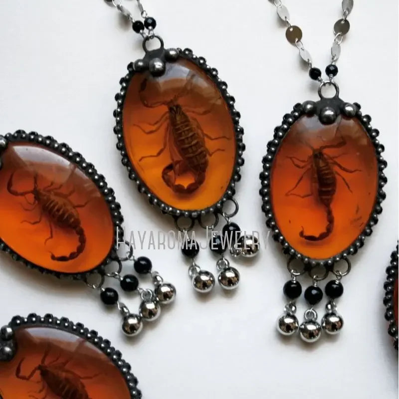 Goblincore Scorpion Scorpio Amulet Charm Necklace