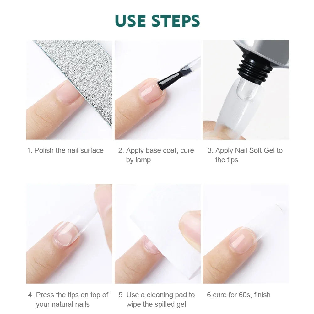 Nailpop Pro Soft Nail Tips Gel Glue 20g