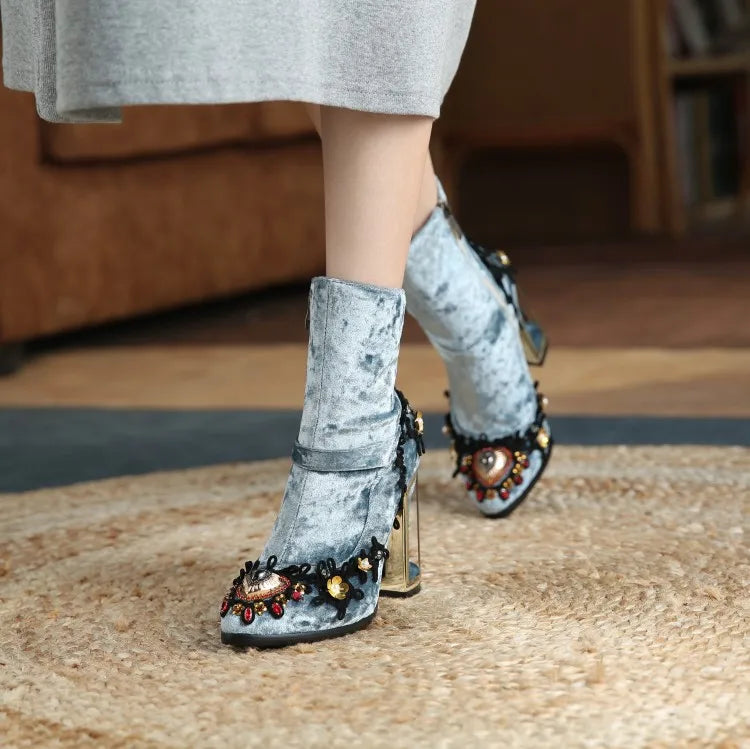 ZowTina Bird Cage Ankle Boots