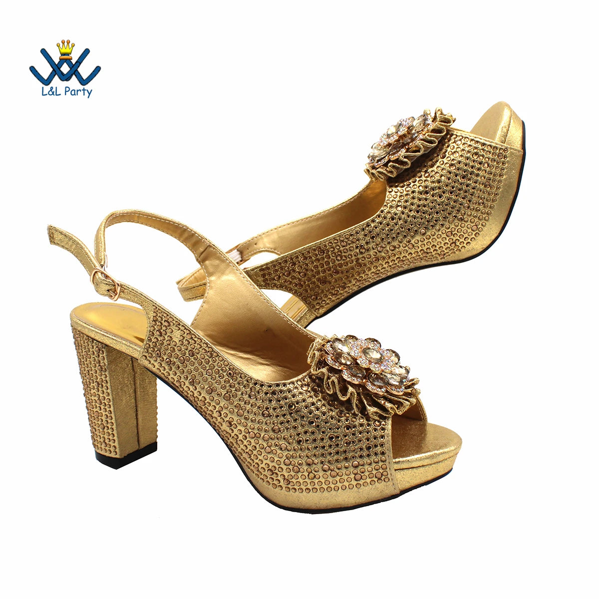 Design Peep Toe African-inspired Wedding Shoe/Purse combo