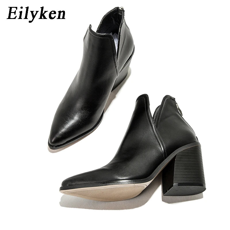 EilyKen Western Cowboy Ankle Boots