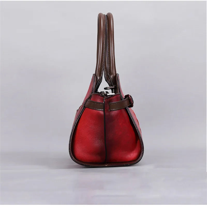 Caterroll Floral Genuine Leather Handbag