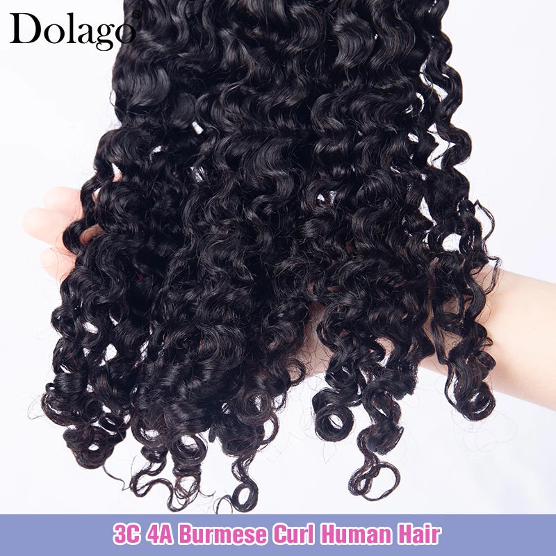 3C 4A Burmese Curly Hair Bundles - Virgin Human Hair Weft