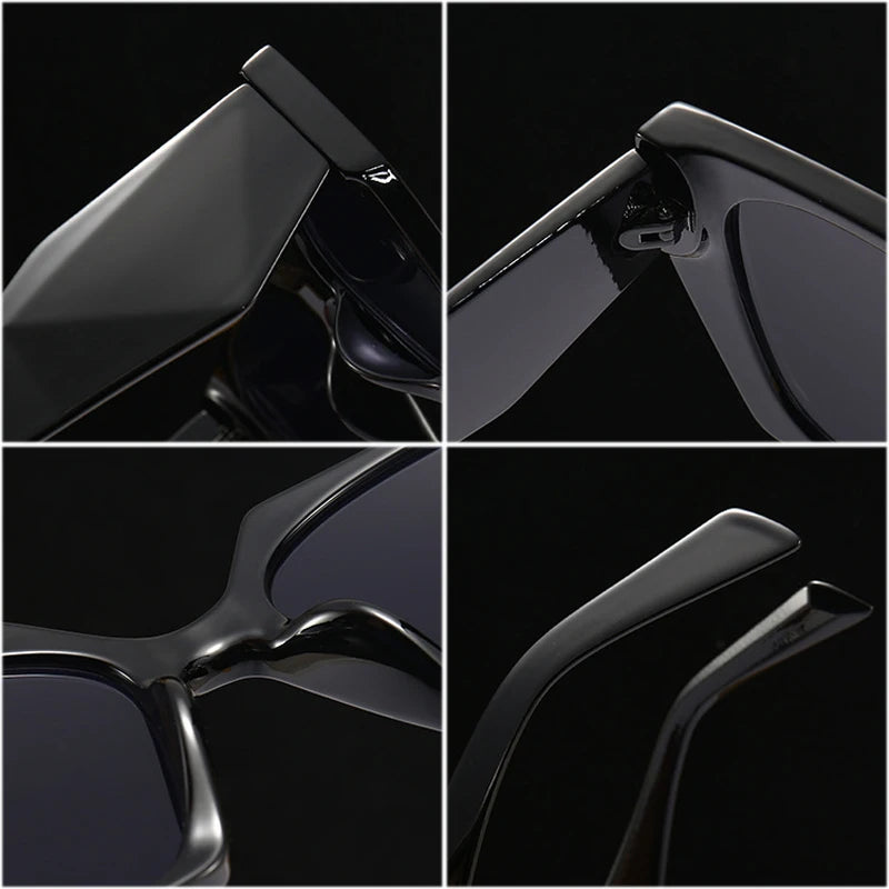SO&EI Retro Polygon Cat Eye Colorful Sunglasses