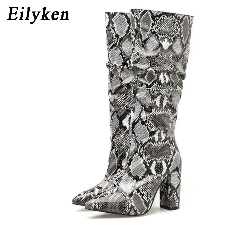 Eilyken Colorful Snake Skin Boots