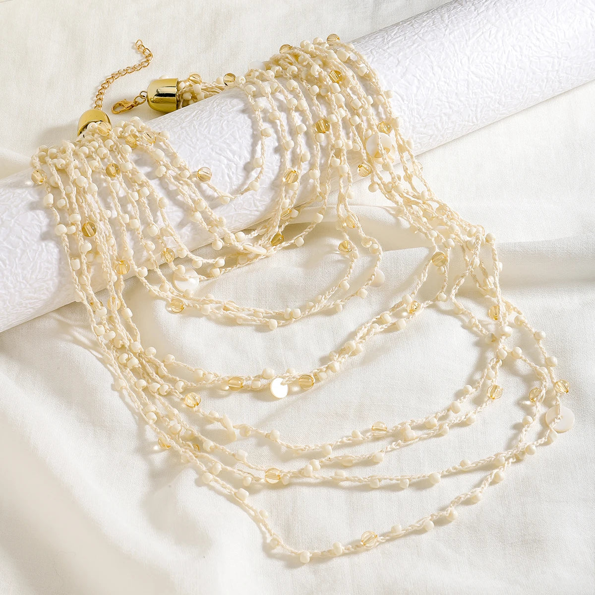 Vedawas Bohemian Handmade Beaded Rhinestones Chain