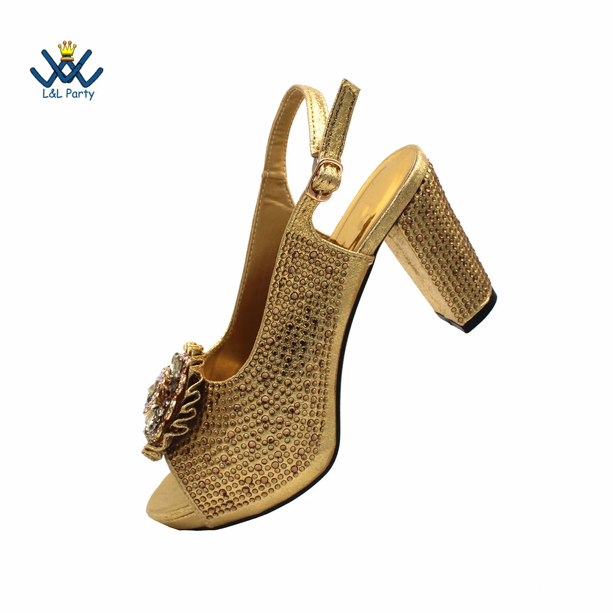 Design Peep Toe African-inspired Wedding Shoe/Purse combo