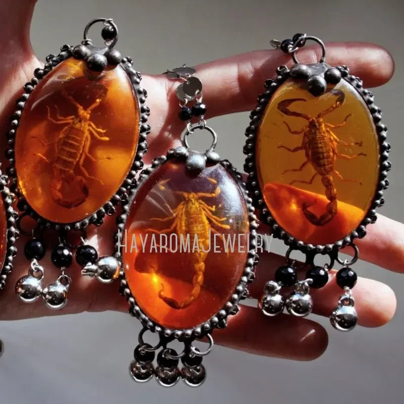 Goblincore Scorpion Scorpio Amulet Charm Necklace