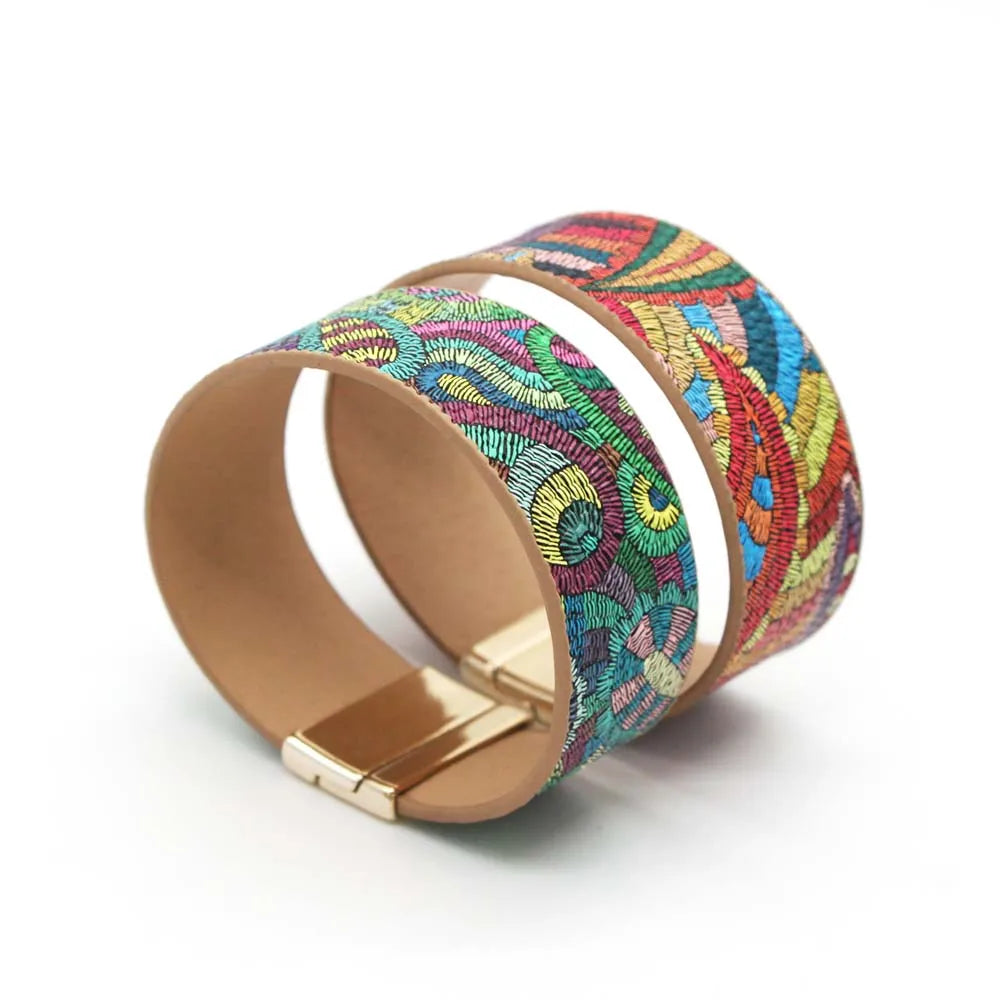 High Quality Ethnic Wrap Leather Bracelet Chain Rope Lightning Heartbeat Bracelet