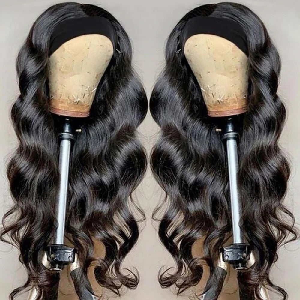 KEILANTRA Headband Human Hair Body Wave Wig - 180%